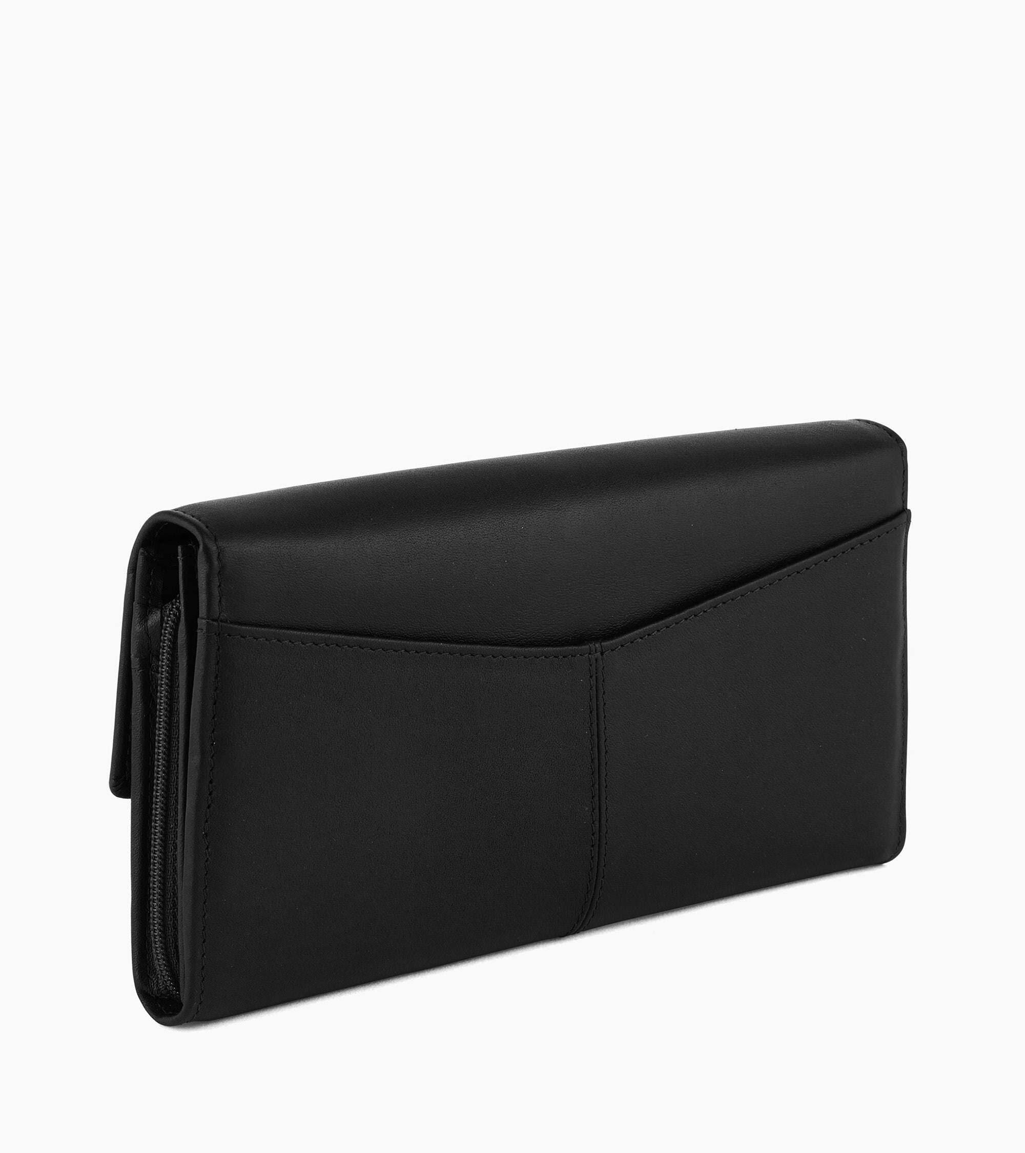 Grand portefeuille Charlotte en cuir lisse