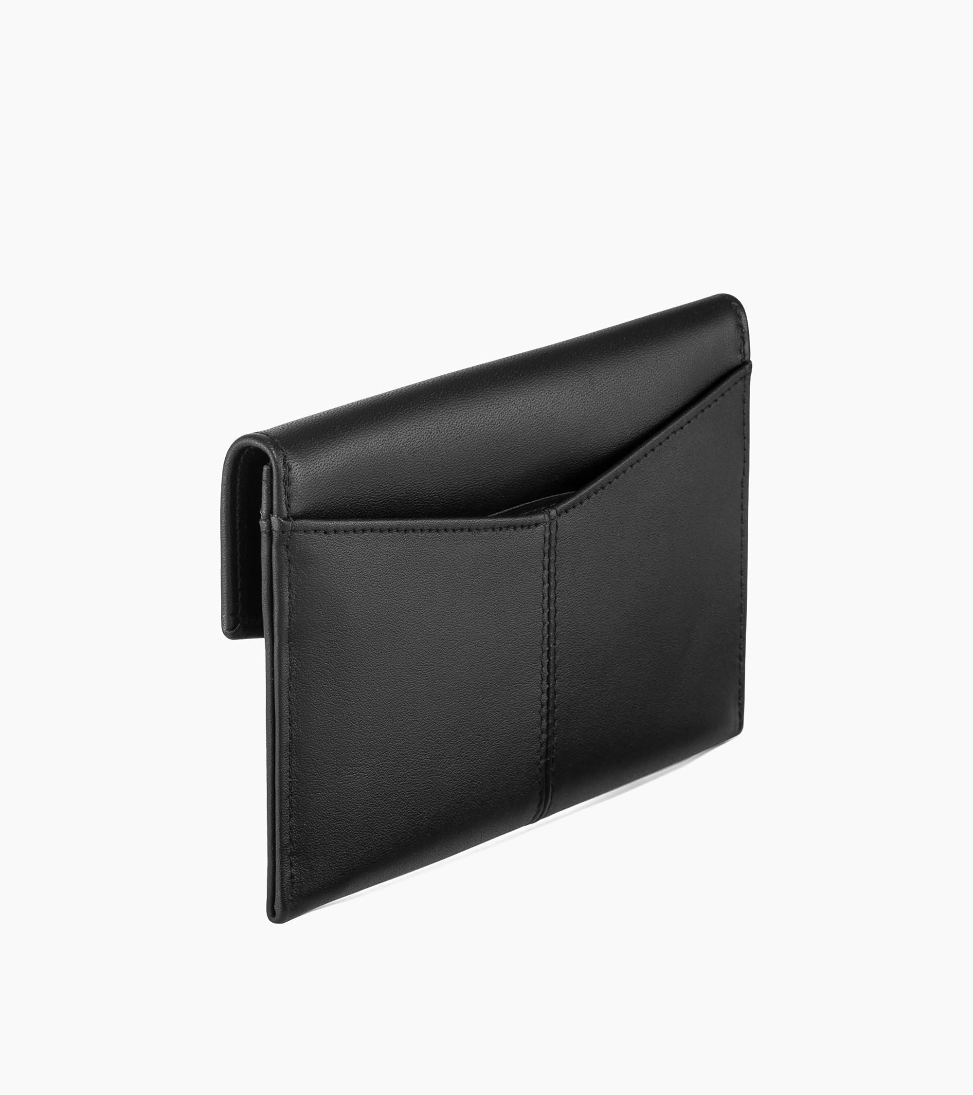 Bolso de mano tipo sobre mediano Charlotte de piel lisa
