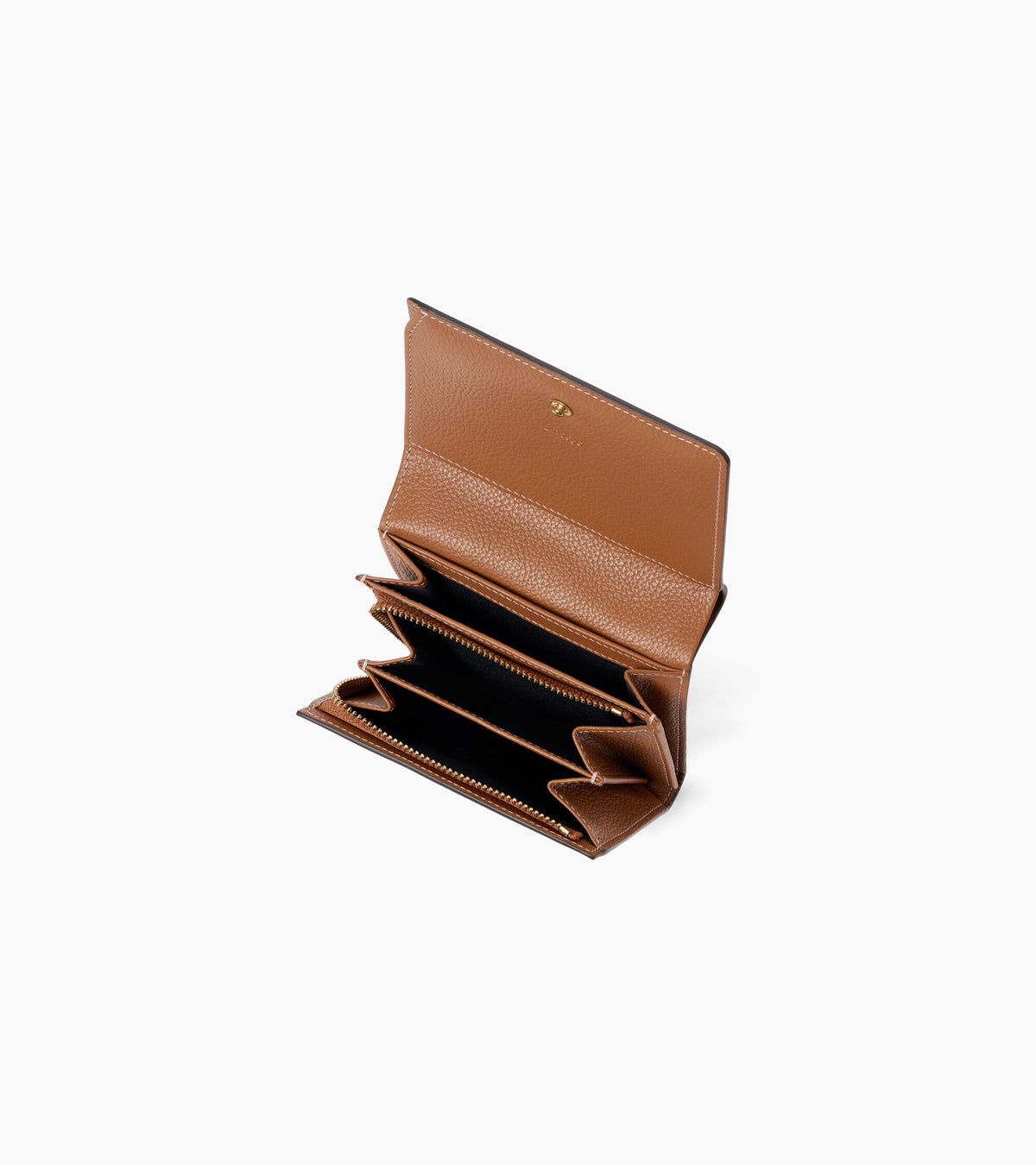 Cartera pequeña con solapa Louison de piel granulada
