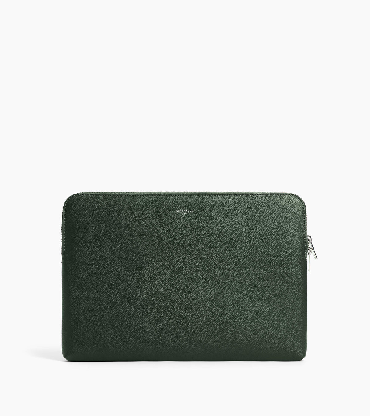 Pochette ordinateur 14" en cuir grainé