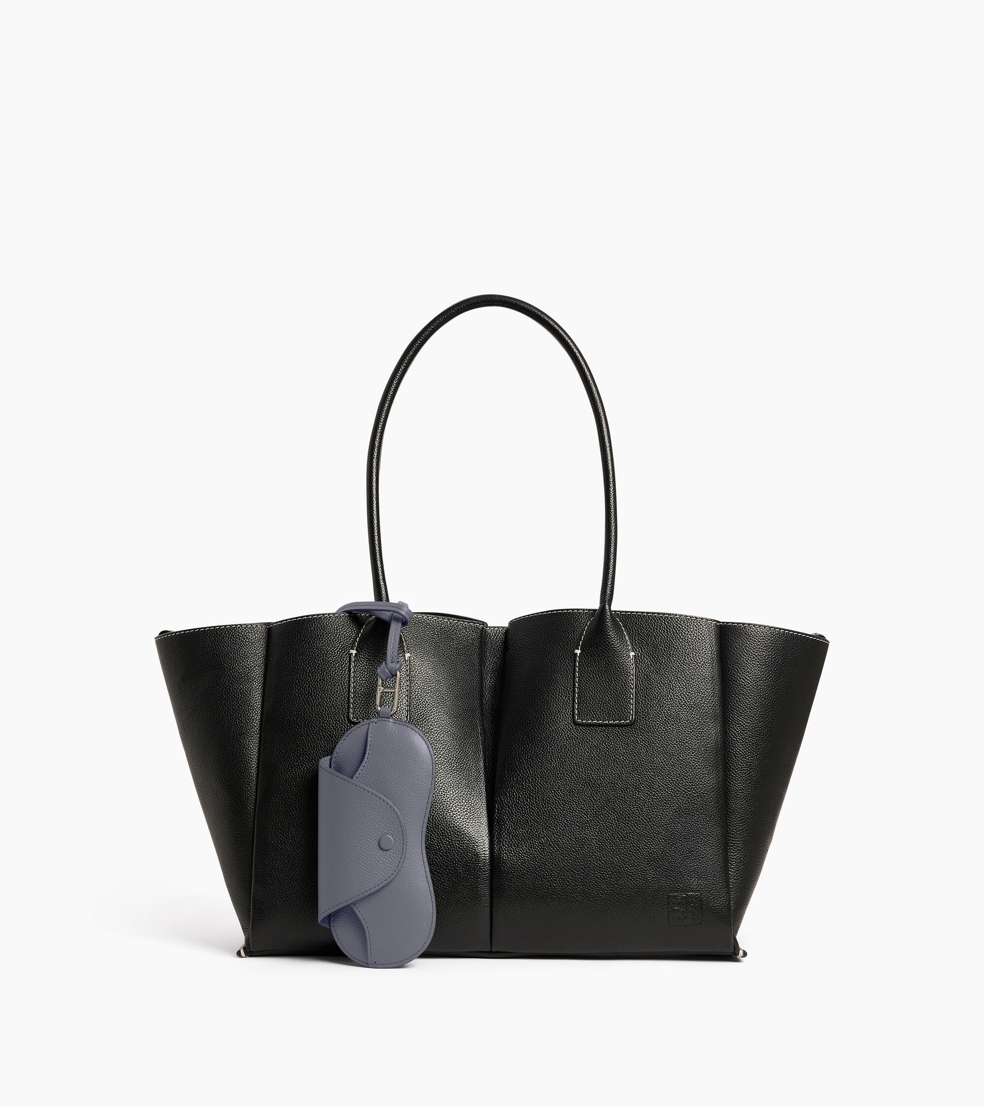 Estuche para gafas con abalorios de cuero granulado