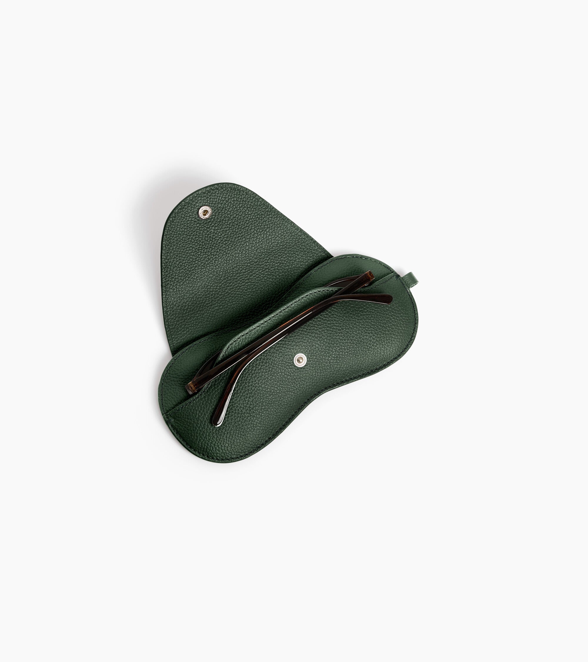 Estuche para gafas con abalorios de cuero granulado