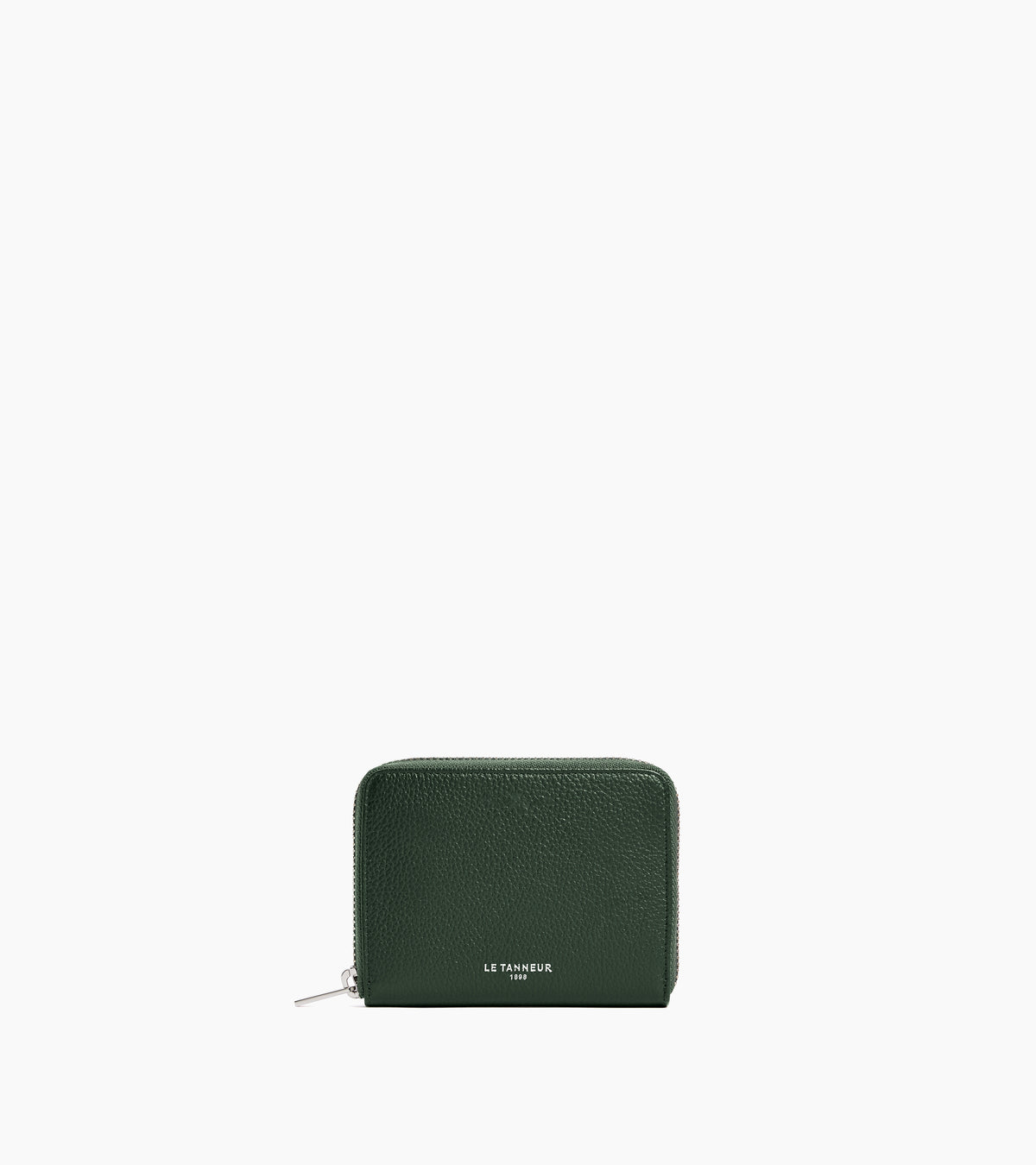Porte monnaie zippé avec porte cartes amovible Albertine en cuir grainé