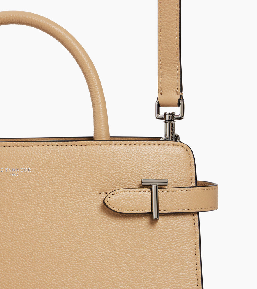 Sac à main moyen modèle Emilie en cuir grainé
