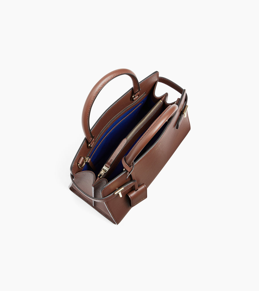 Sac à main moyen modèle Emilie en cuir grainé
