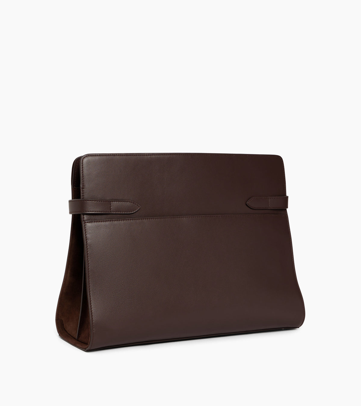 Sac porté épaule modèle maxi Emie en cuir lisse et refente de velours