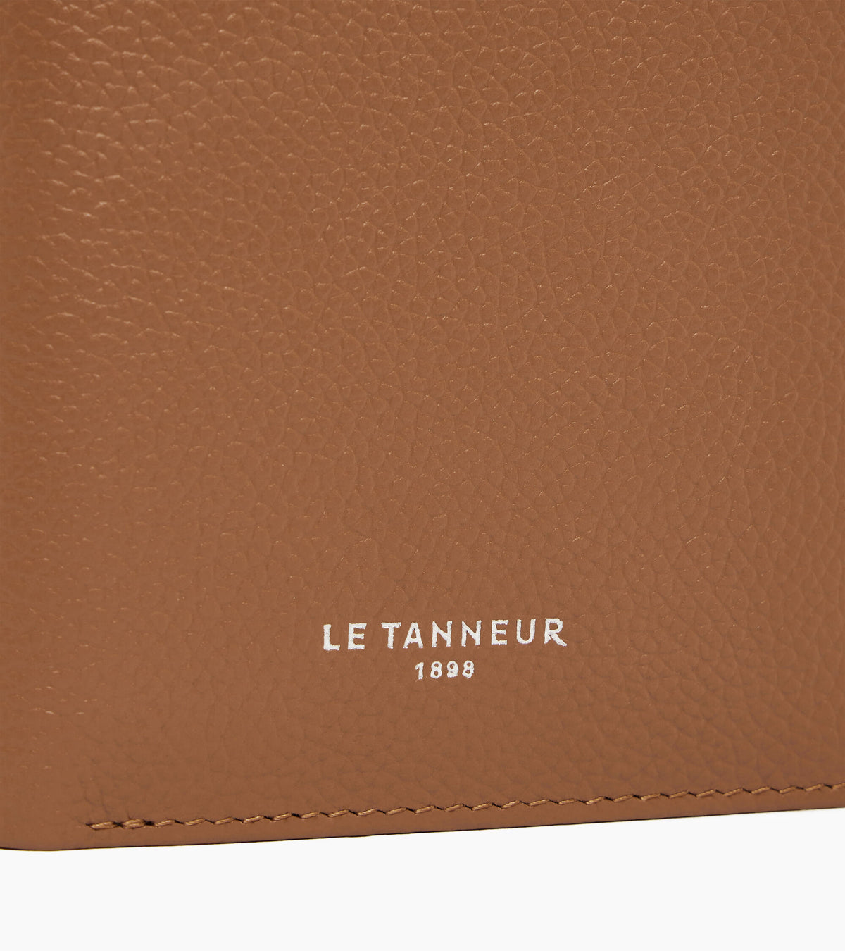 Petit portefeuille vertical zippé Lucien en cuir grainé