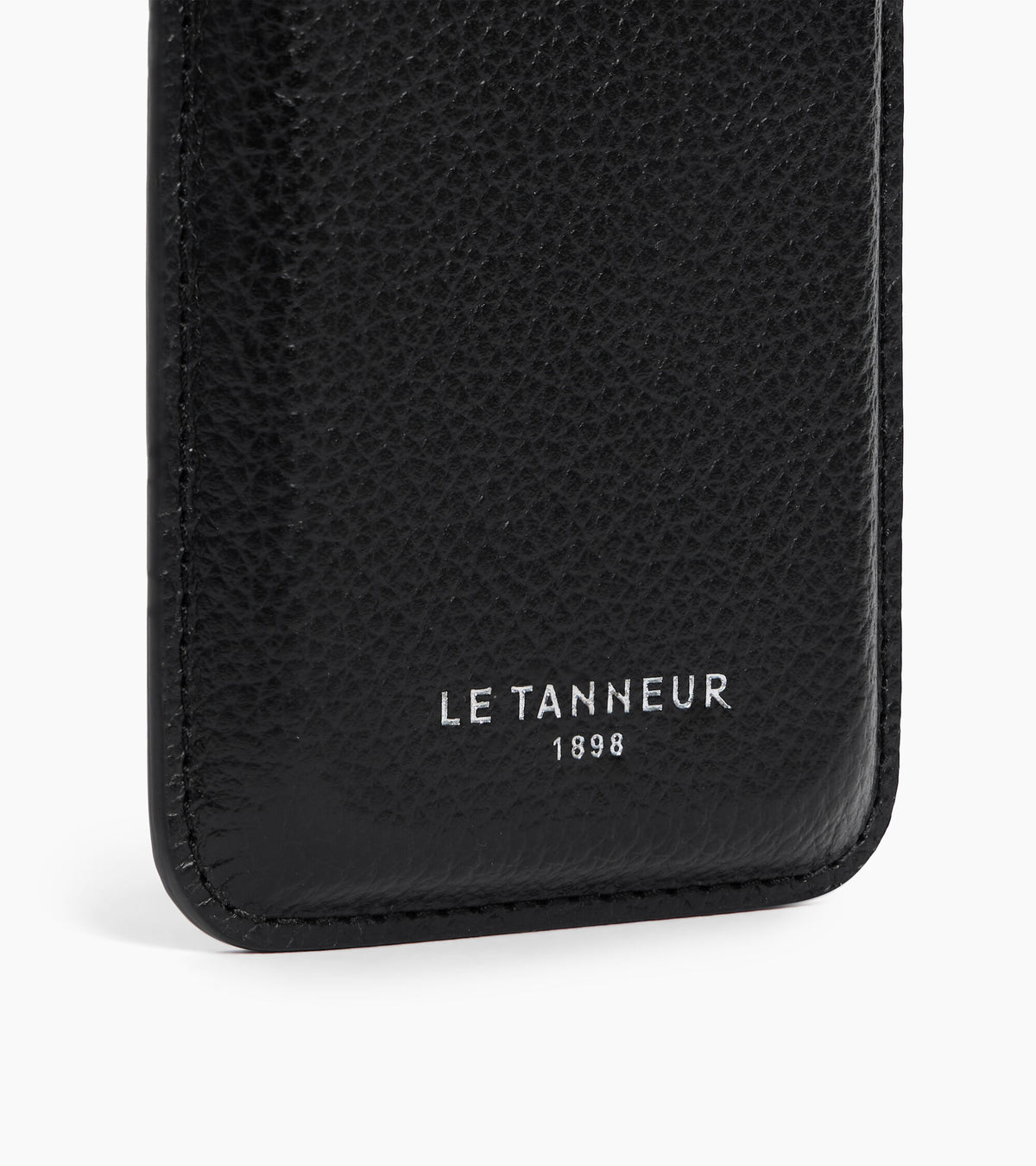 Porte cartes magnétique en cuir grainé