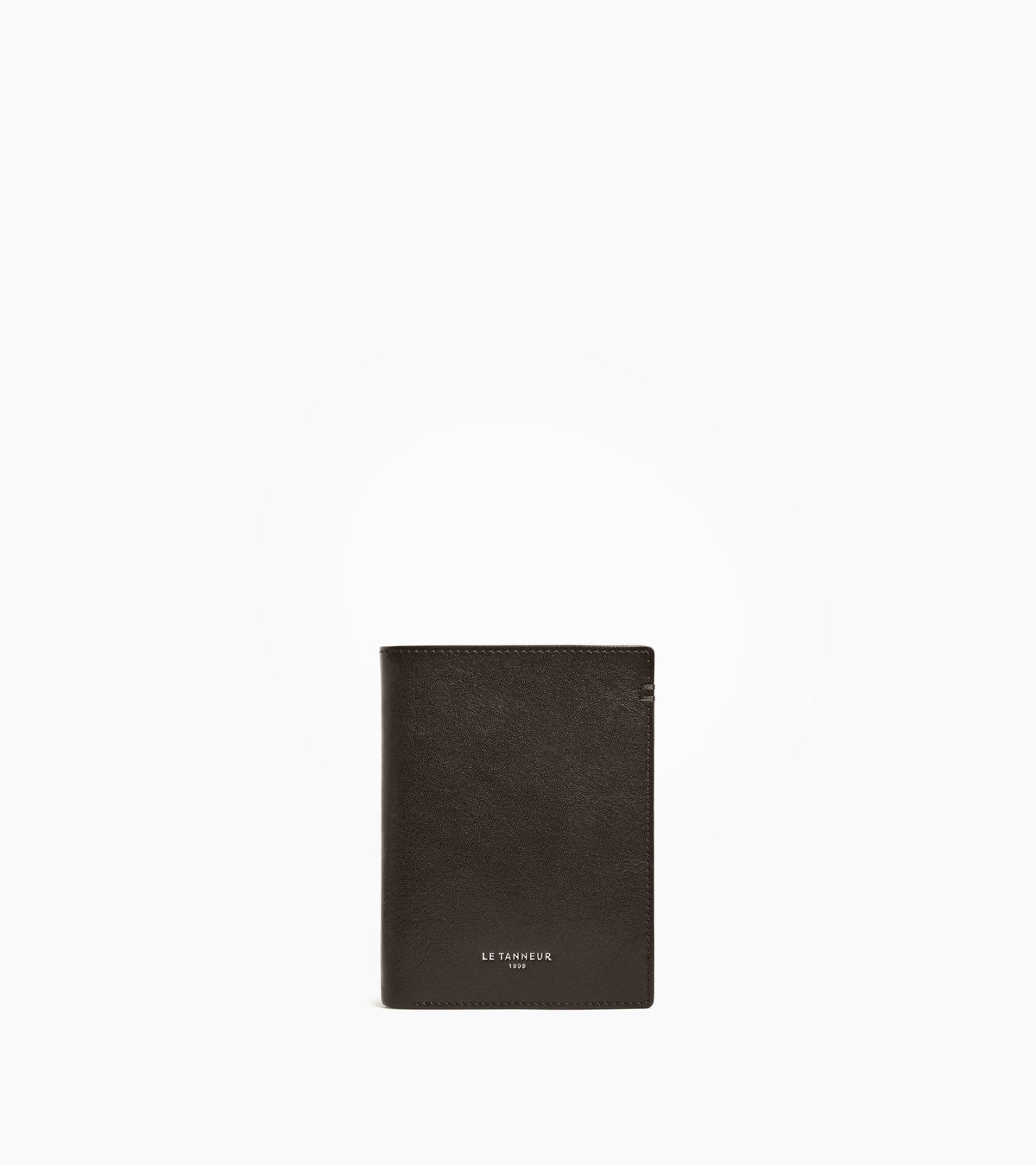 Cartera vertical con cremallera Lucien de piel engrasada
