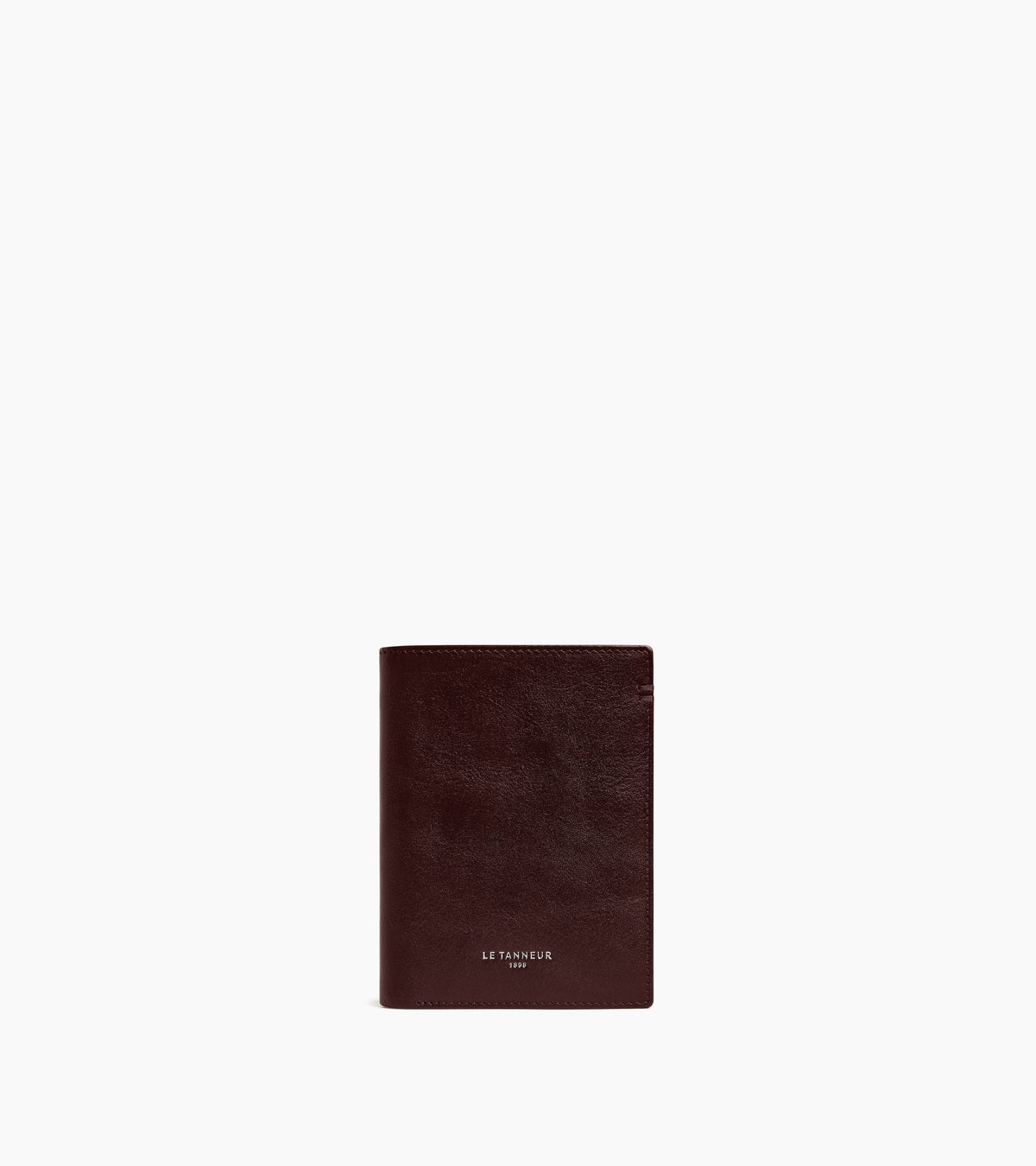 Portefeuille vertical zippé Lucien en cuir huilé