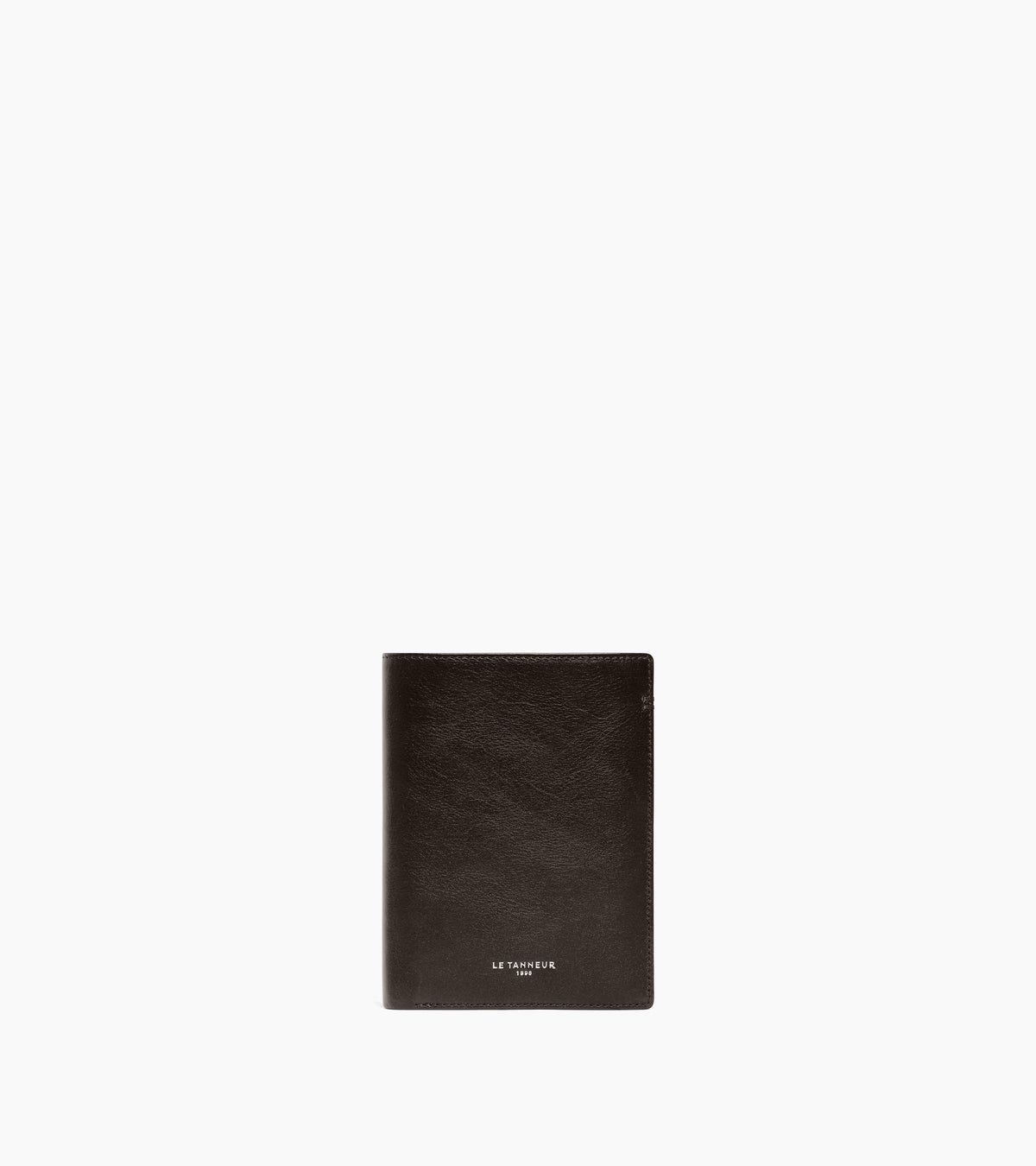 Grand portefeuille vertical zippé 2 volets Lucien en cuir huilé