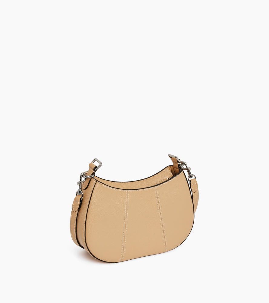 Petit sac demi-lune Juliette en cuir grainé