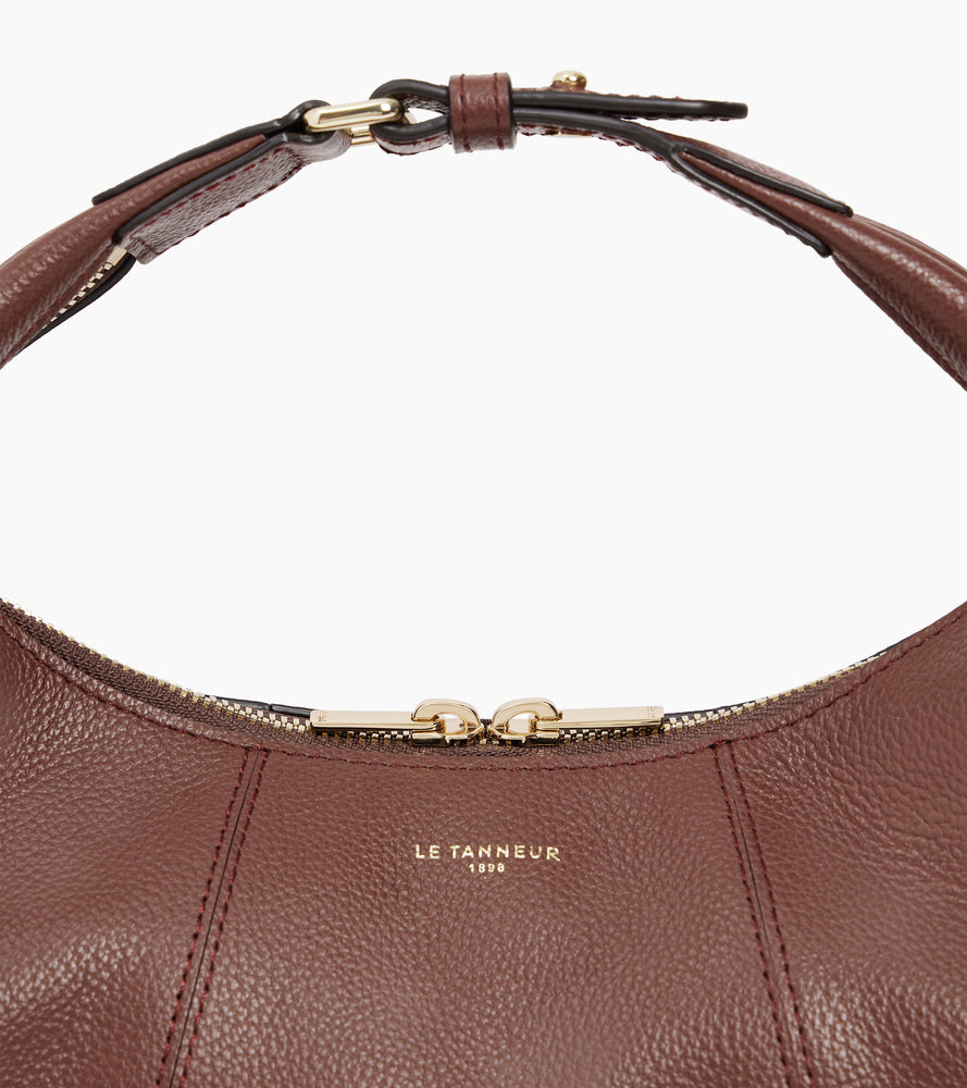 Petit sac hobo Juliette en cuir grainé