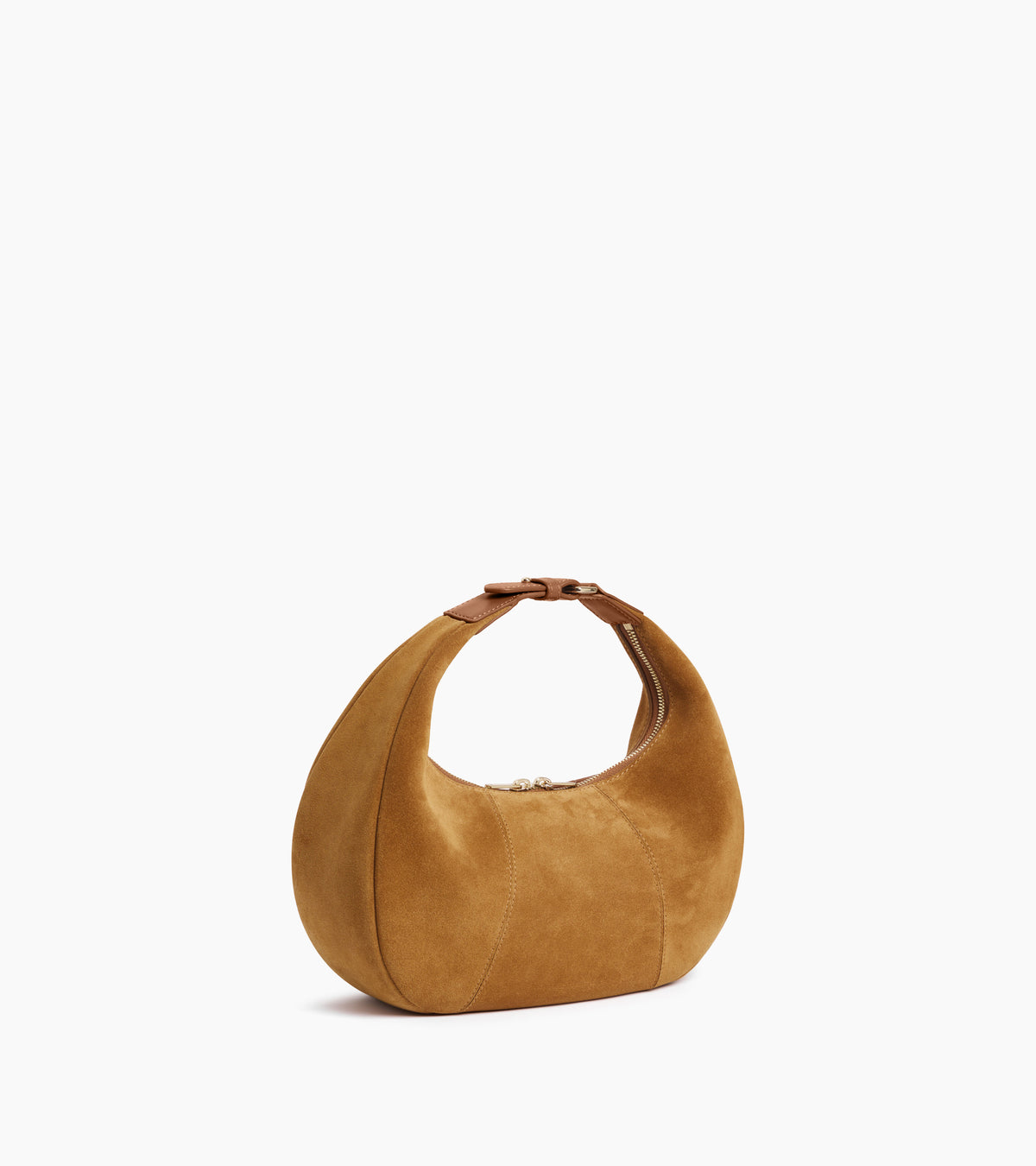 Petit sac hobo Juliette en cuir refente de velours