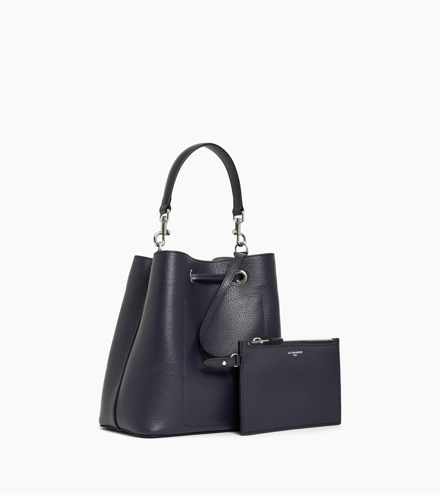 Sac seau Louise en cuir grainé