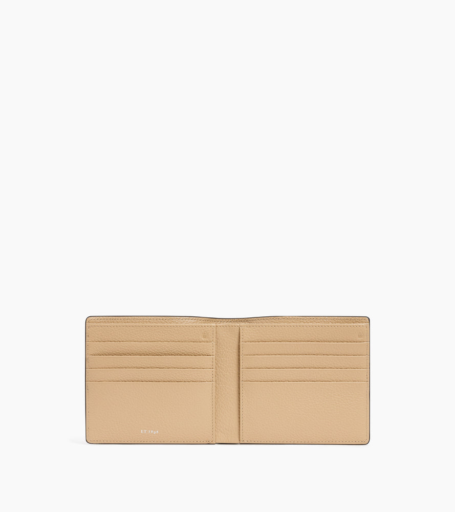 Porte cartes avec poches billets Emile en cuir grainé