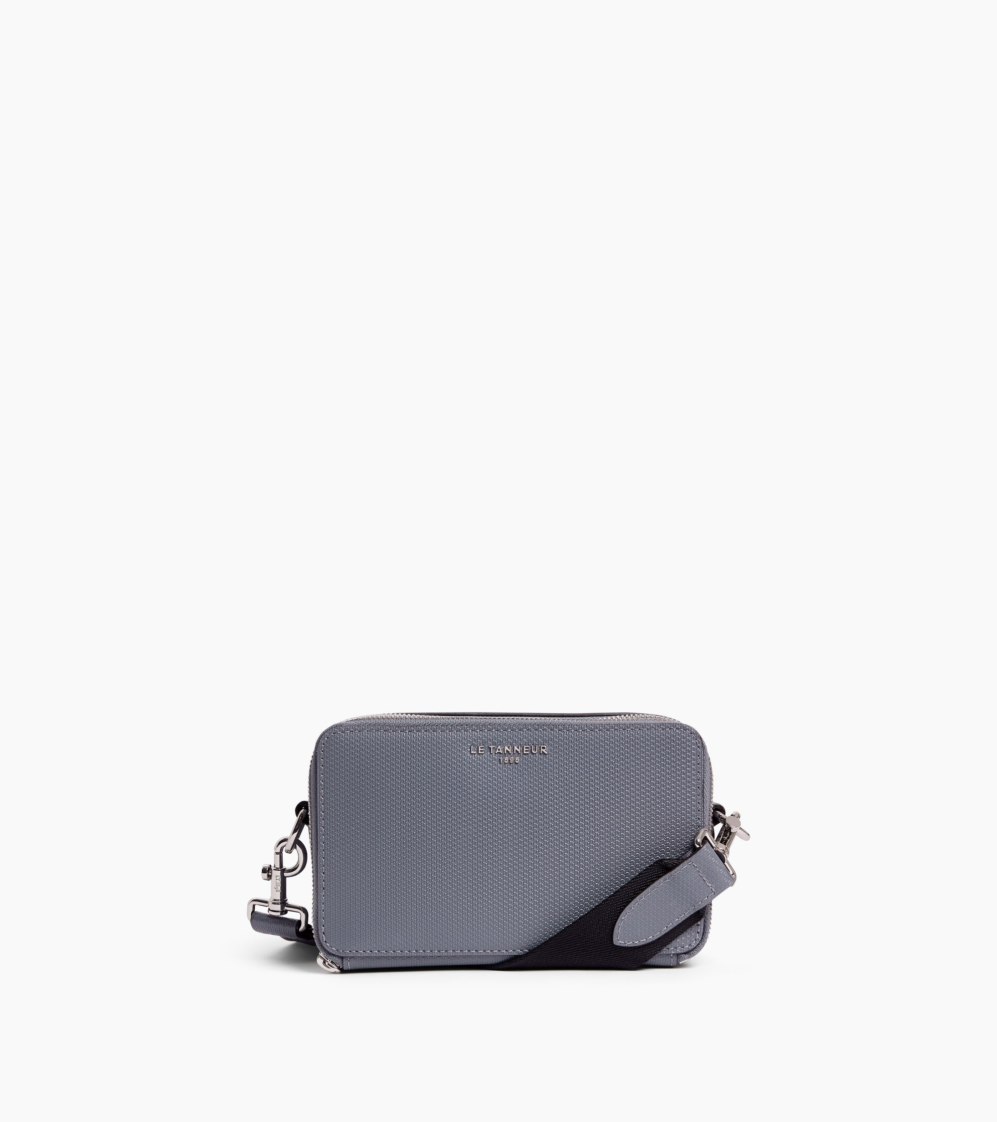 Pequeño bolso de 2 compartimentos Emile en cuero con firma T.