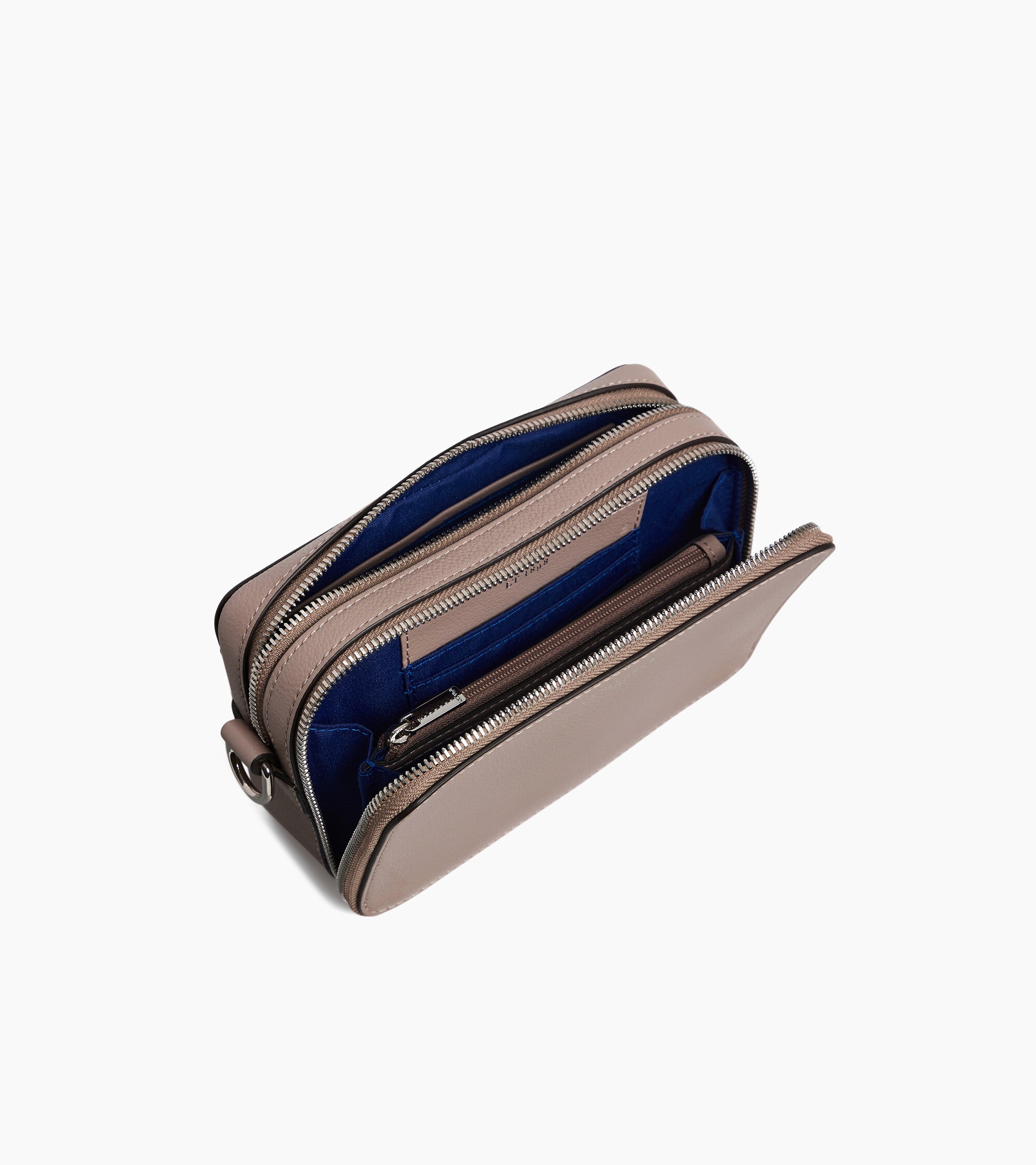 Pequeño bolso bandolera Emile con 2 compartimentos en cuero granulado