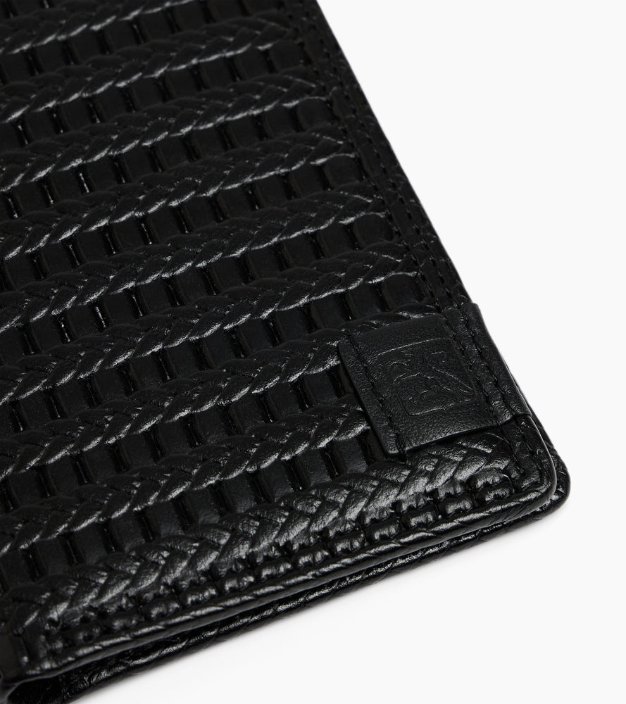 Porte cartes vertical Martin en cuir embossé et cuir lisse