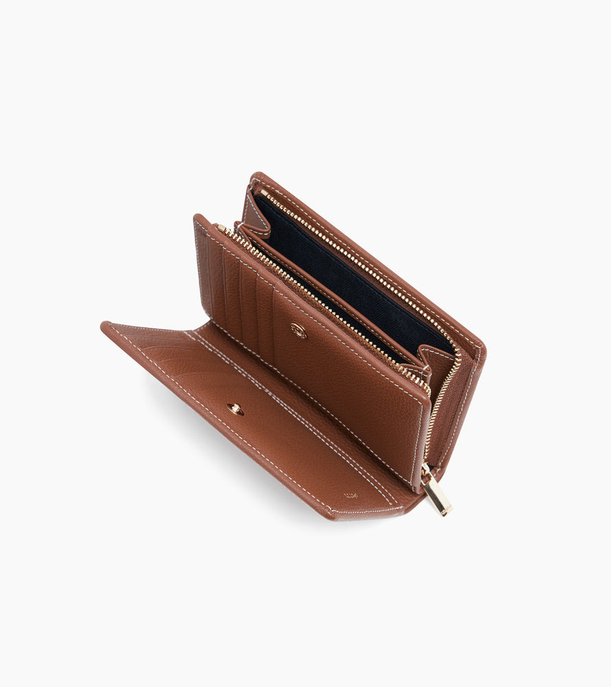 Portefeuille moyen modèle Ella en cuir grainé