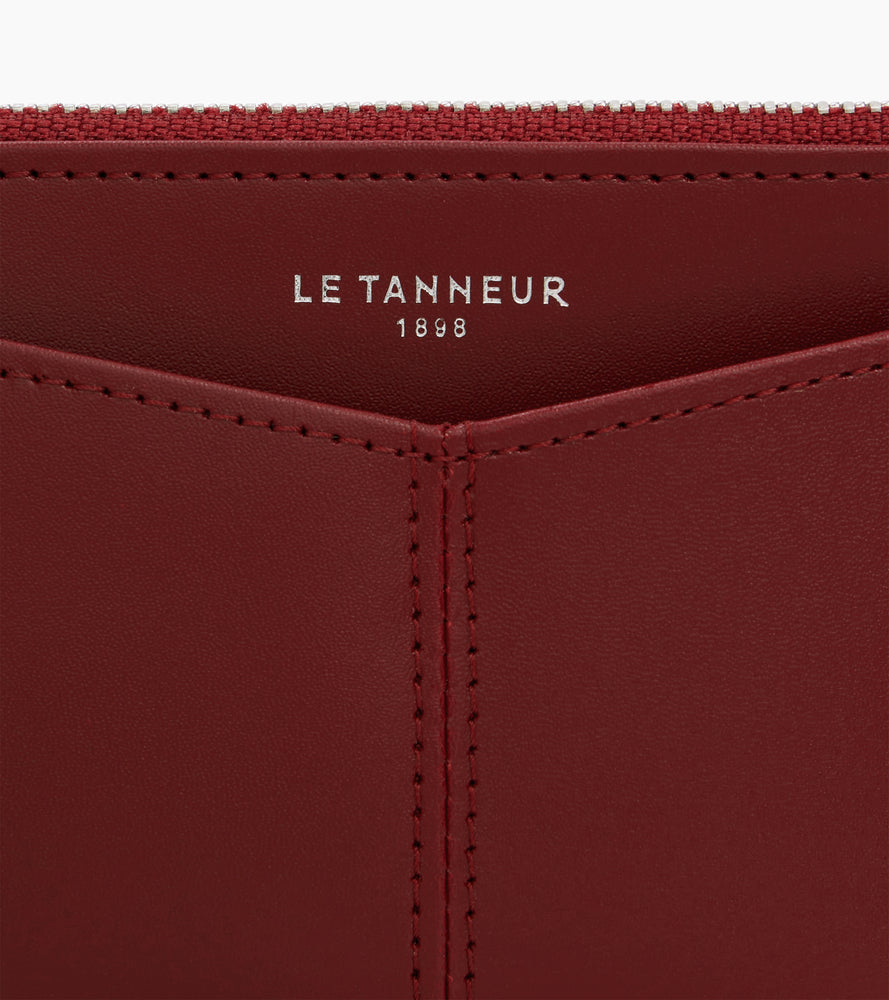 Étui clés zippé Charlotte en cuir lisse