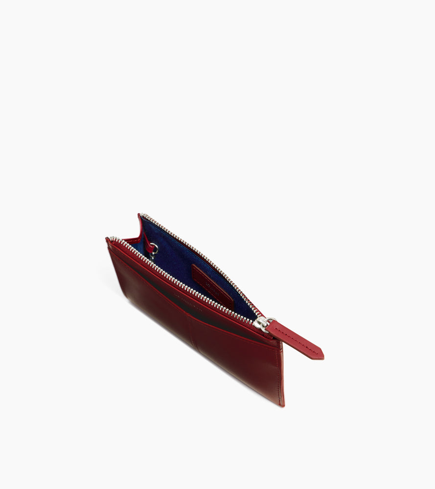 Étui clés zippé Charlotte en cuir lisse