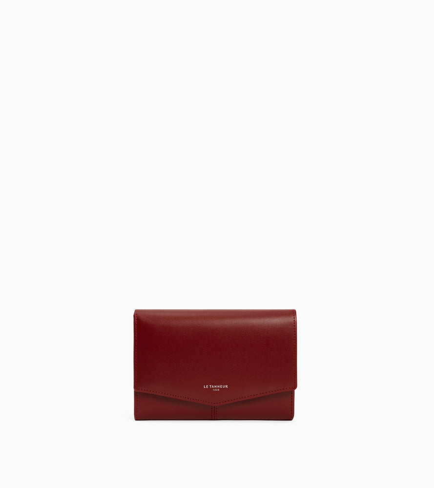Portefeuille moyen modèle Charlotte en cuir lisse