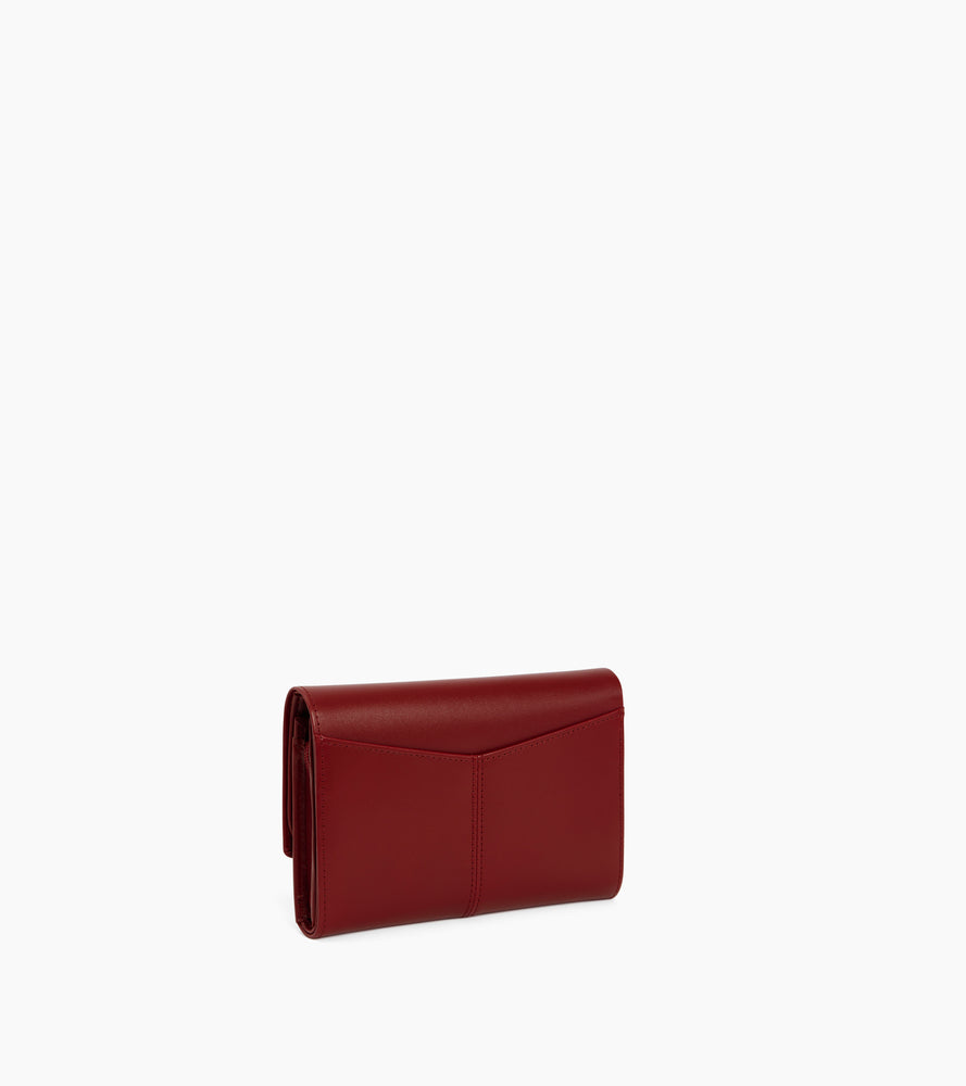 Portefeuille moyen modèle Charlotte en cuir lisse