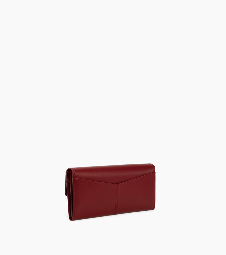 Grand portefeuille Charlotte en cuir lisse