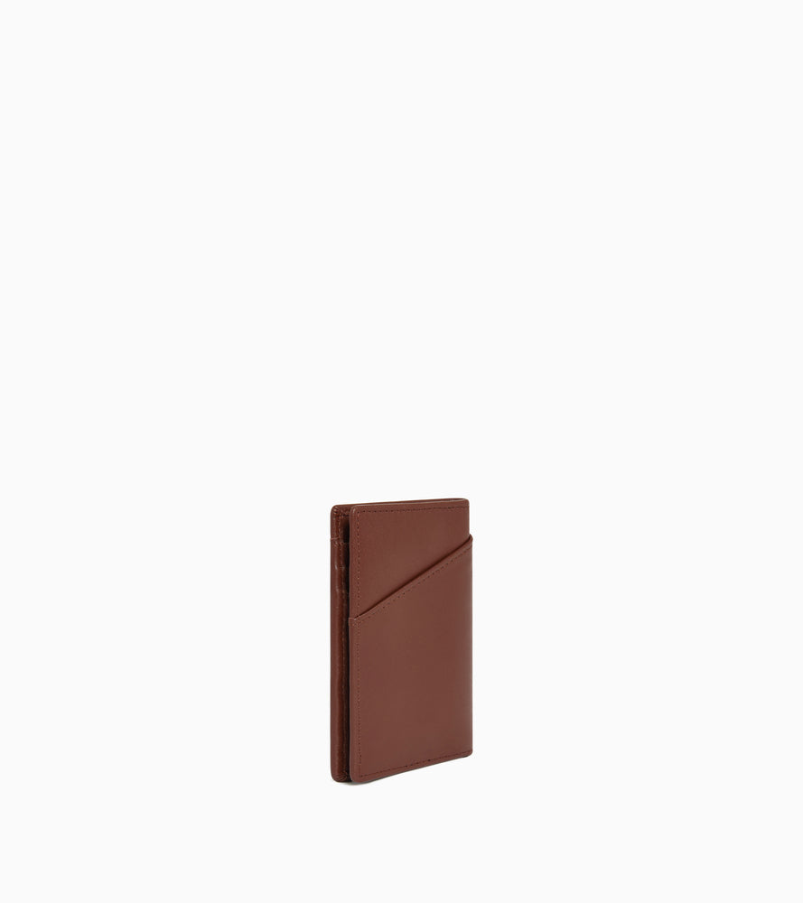 Porte cartes vertical Charlotte en cuir lisse