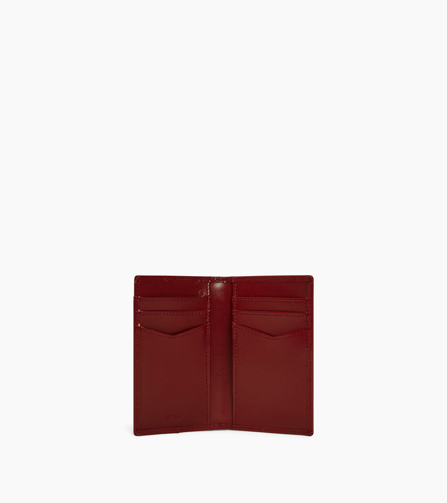 Porte cartes vertical Charlotte en cuir lisse