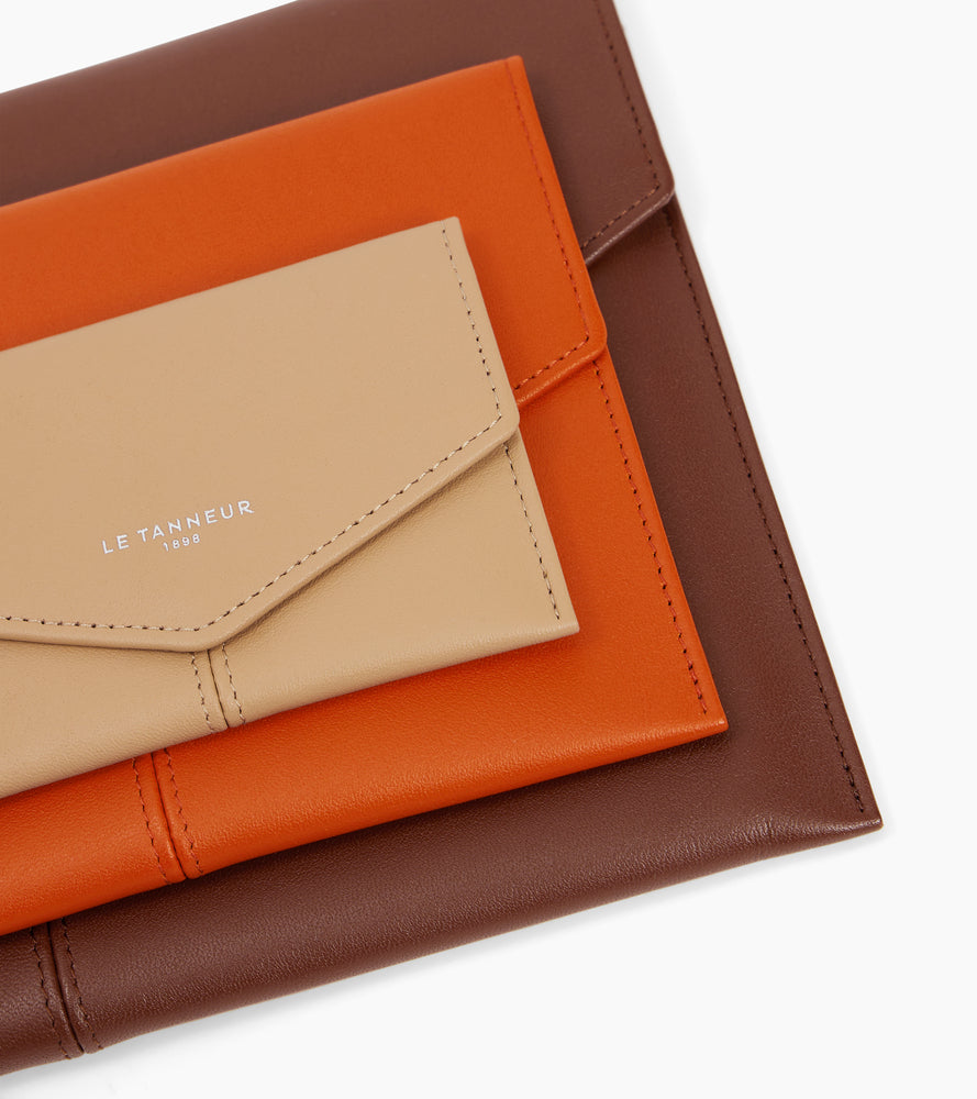 Trio de pochettes Charlotte en cuir lisse