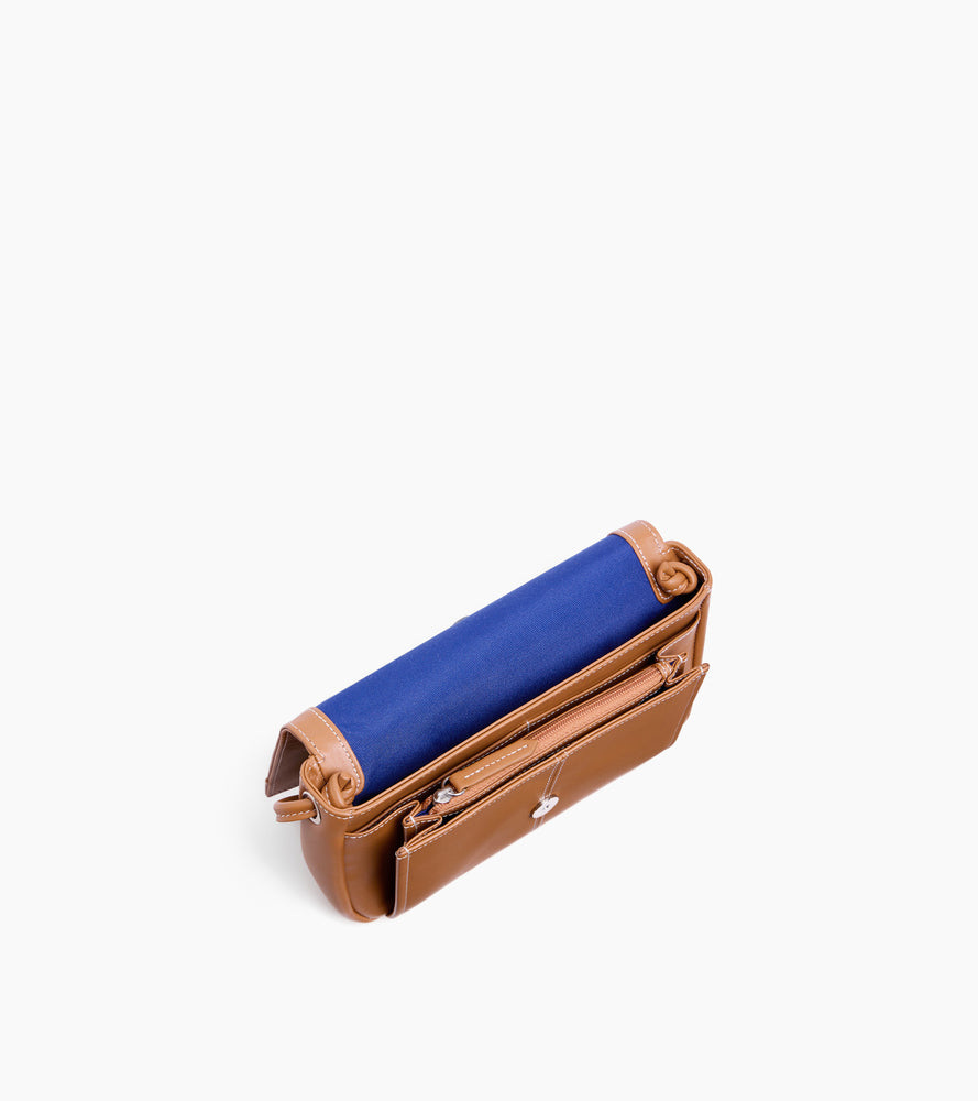 Sac pochette avec bandoulière amovible Charlotte en cuir lisse