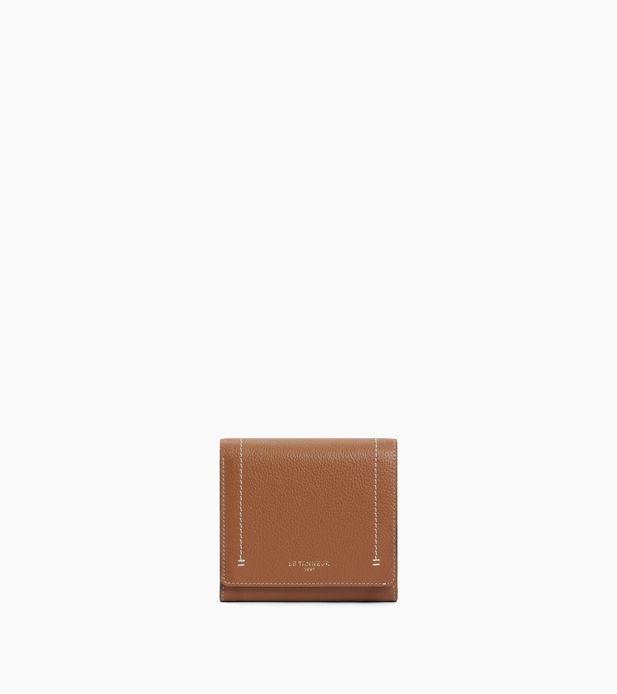 Petit portefeuille à rabat Louison en cuir grainé