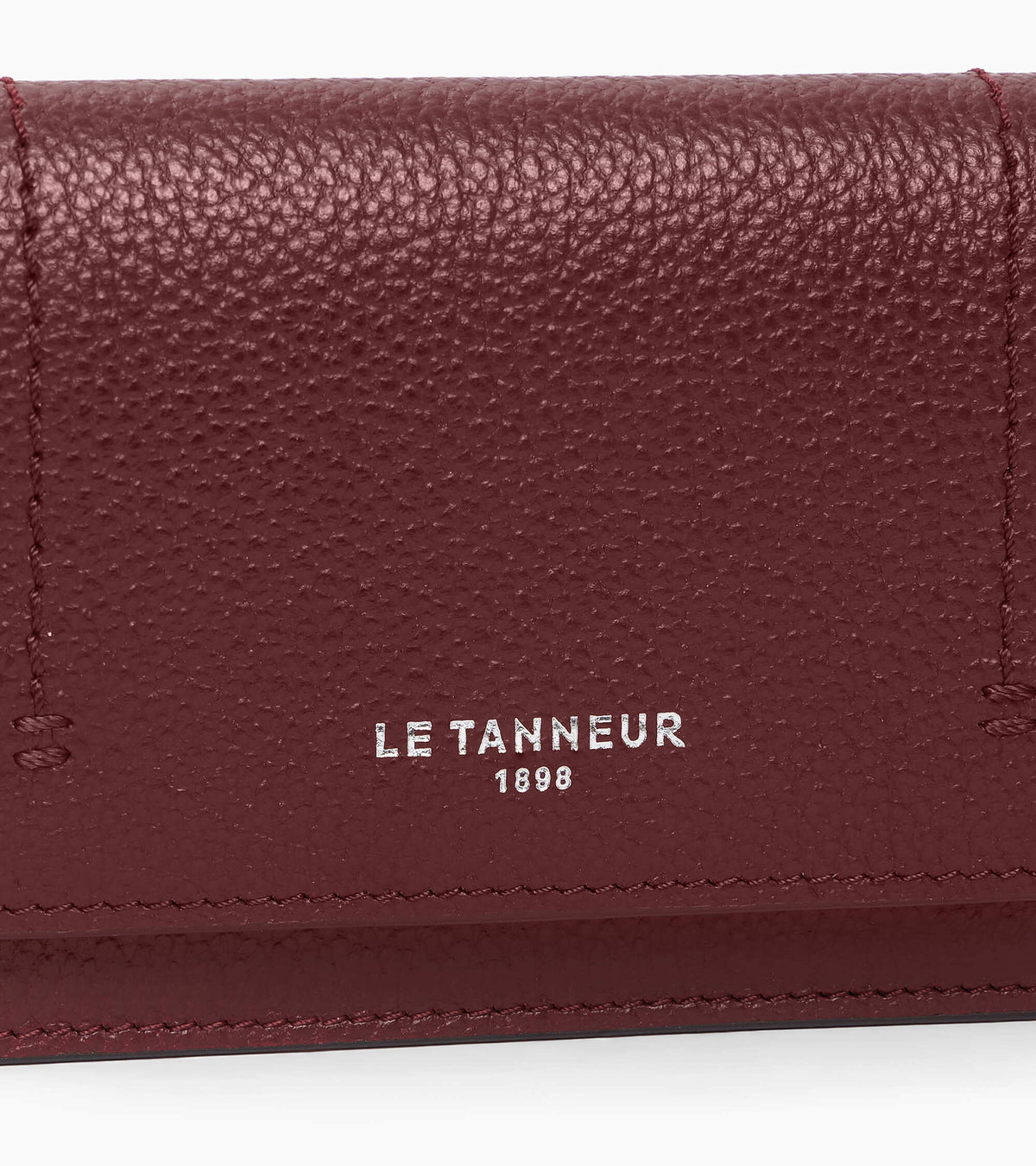 Petit porte cartes à rabat Louison en cuir grainé
