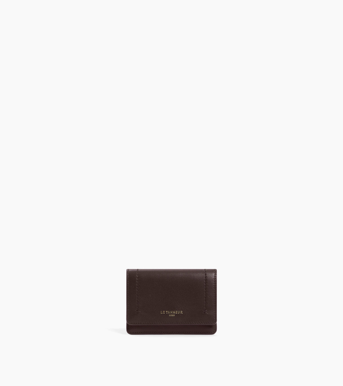 Petit porte cartes à rabat Louison en cuir lisse