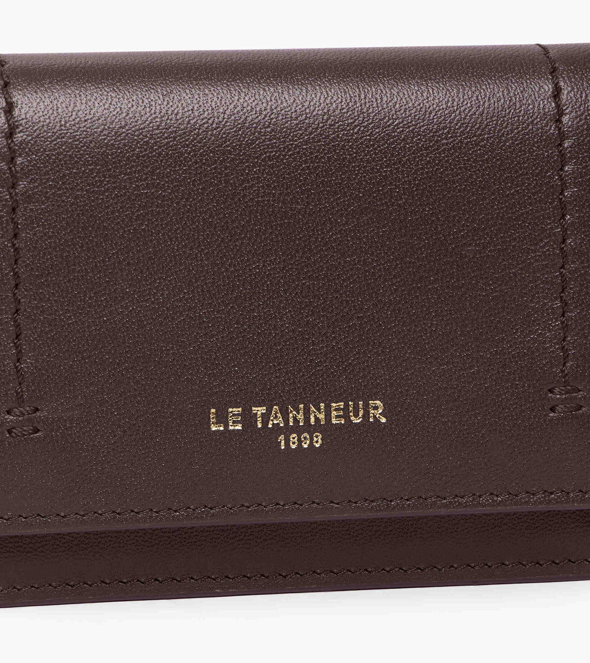Petit porte cartes à rabat Louison en cuir lisse