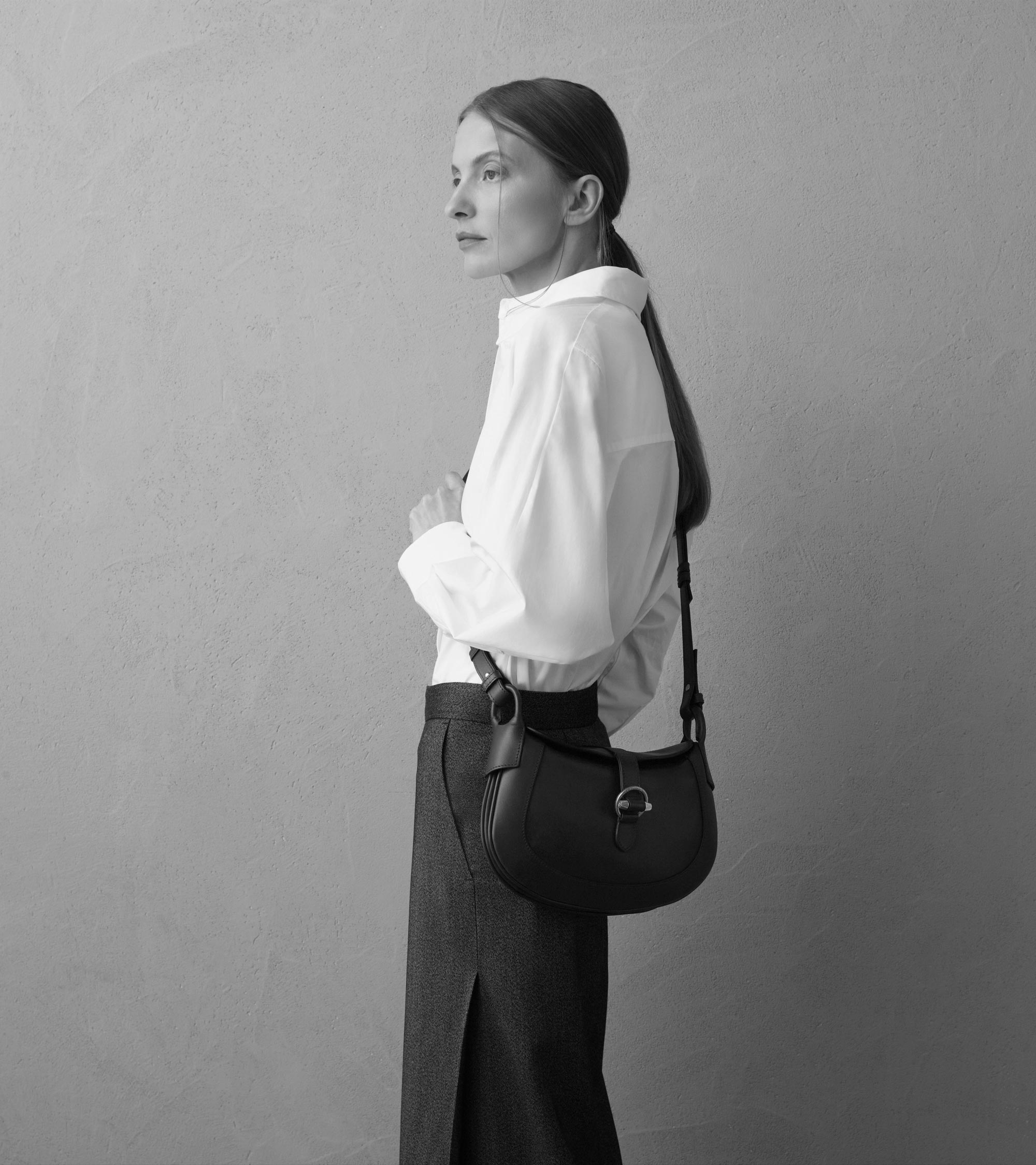 Petit sac bandoulière Pia en cuir lisse